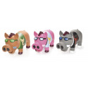 BEST FRIEND GIOCO IN LATTICE HAPPY PIG GRIGIO- MARRONE- ROSA 20X8X12 CM 150 G