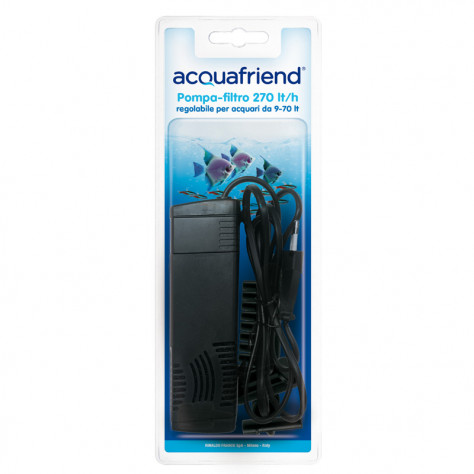 ACQUAFRIEND POMPA E FILTRO INTERNO 270 L/H PER ACQUARIO 9-70 L CON ACCESORI