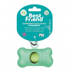 BEST FRIEND DISPENSER OSSO IN BAMBU' CON 1 ROTOLO BIO 23X33 CM