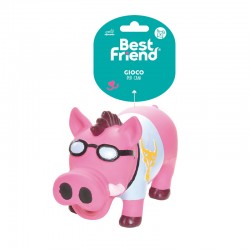 GIOCO IN LATTICE HAPPY PIG GRIGIO- MARRONE- ROSA 20X8X12 CM 150 G