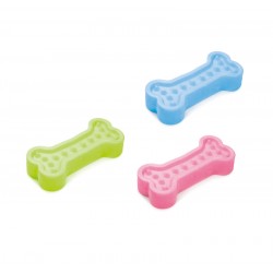 OSSO GALLEGGIANTE BLU, ROSA, VERDE 13X6 CM