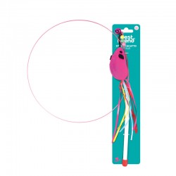 STUZZICAGATTO CANNETTA DA PESCA CON TOPO ROSA 7X3X25 CM 23 G 0,001 L
