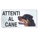 BEST FRIEND TARGA ATTENTI AL CANE CM 25X12,5
