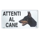 BEST FRIEND TARGA ATTENTI AL CANE CM 25X12,5