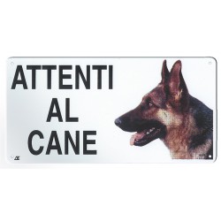 BEST FRIEND TARGA ATTENTI AL CANE CM 25X12,5