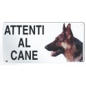 BEST FRIEND TARGA ATTENTI AL CANE CM 25X12,5