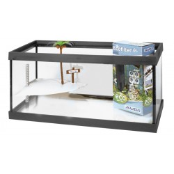 TARTARUGHIERA IN VETRO ECO40  CON POMPA E FILTRO 42X21X19H 13LT