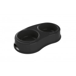 MANGIATOIA PLASTICA ECO DOPPIA GRANDE CM 35X19x7H 0.16L+0.16L