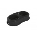 MANGIATOIA PLASTICA ECO DOPPIA GRANDE CM 35X19x7H 0.16L+0.16L