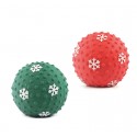 BEST FRIEND NATALIZI-GIOCO CANE PALLA IN LATTICE ROSSO  VERDE 8 CM 40 G