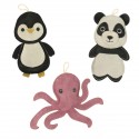 BEST FRIEND POLIPO, PANDA, PINGUINO 21 CM