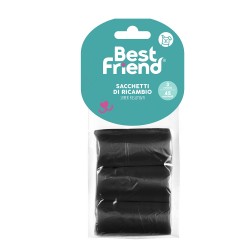 BEST FRIEND 3 RICARICHE CON 15 SACCHETTI NERO 22X32 CM